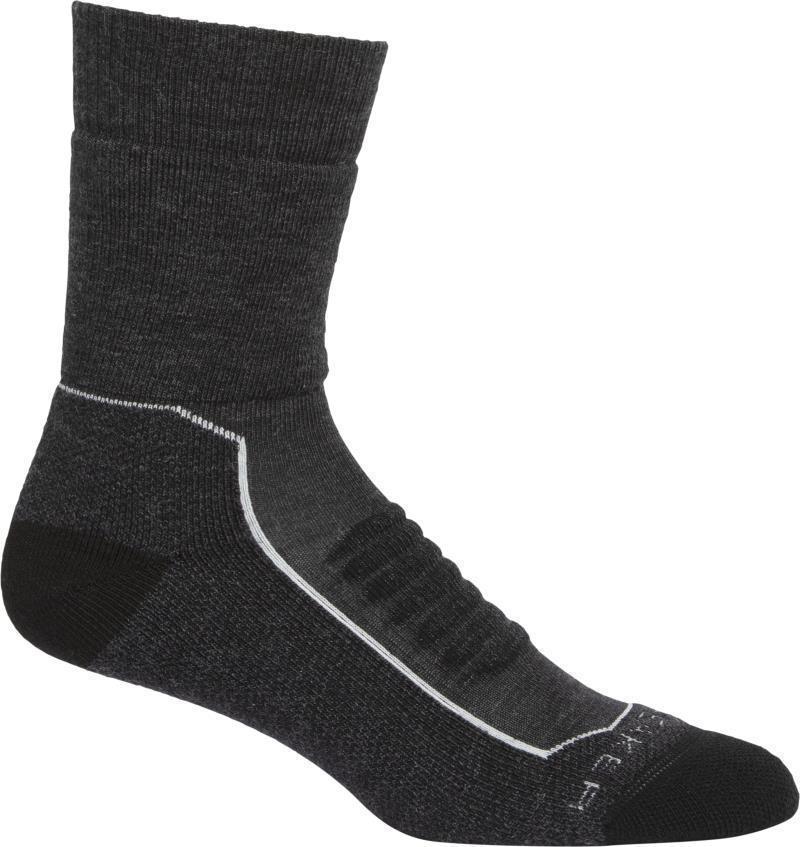 Hike+ Crew Socks - Heavy - Womens - Jet Heather / Snow 1