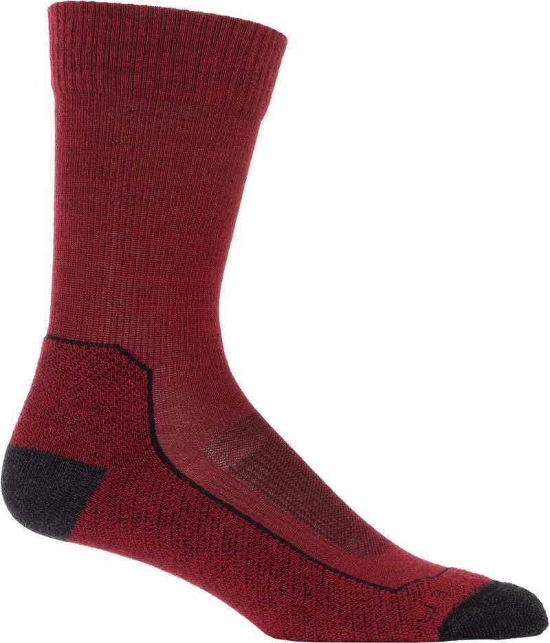 Hike+ Crew Socks - Light - Mens - Cabernet / Black 1