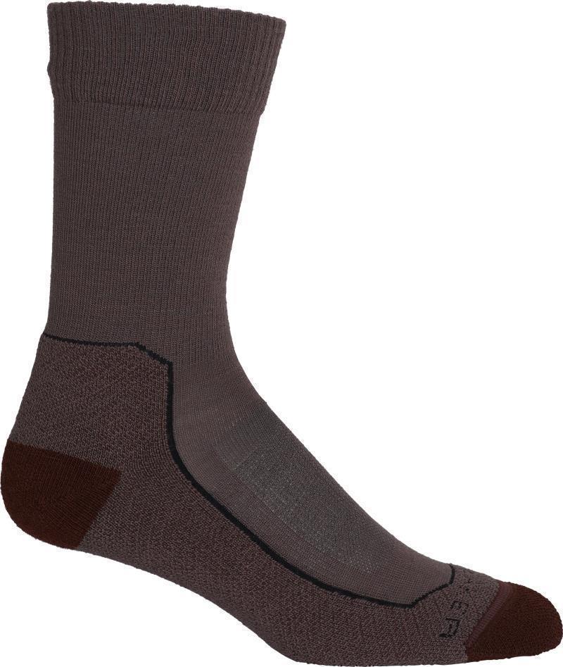 Hike+ Crew Socks - Light - Mens - Mink / Espresso / Black 1