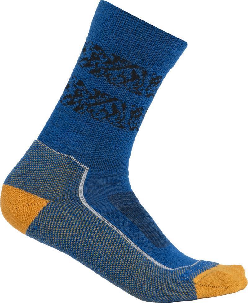 Hike+ Crew Socks - Light - Natural Summit - Mens - Lazurite / Solar / Snow 1