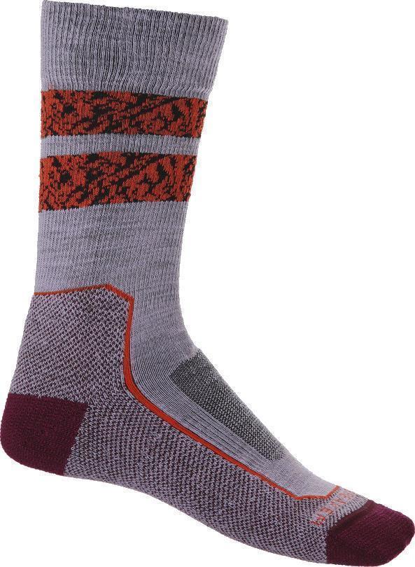 Hike+ Crew Socks - Light - Natural Summit - Womens - Purple Gaze / Go Berry 1