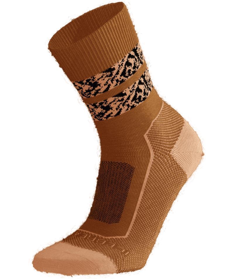 Hike+ Crew Socks - Light - Natural Summit - Womens - Ray / Sunstone / Black 1