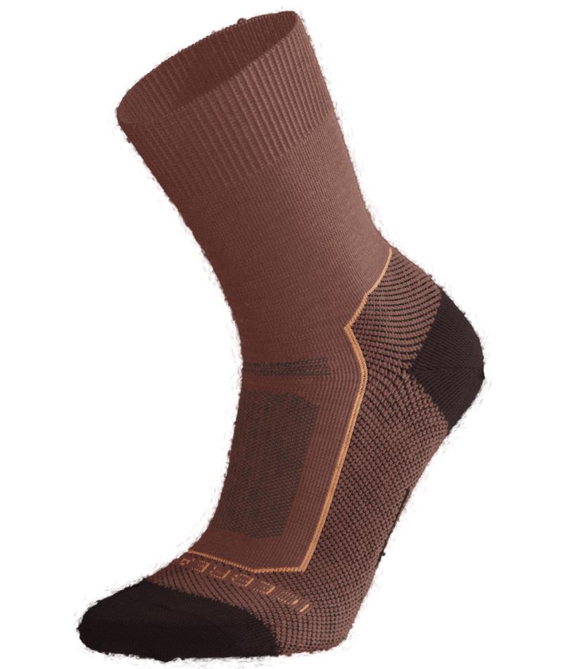 Hike+ Crew Socks - Light - Womens - Cedarwood / Bittersweet / Sunstone 1