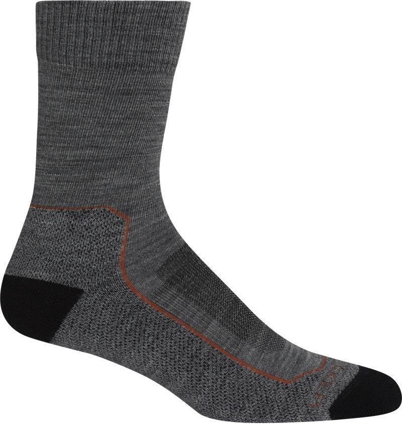 Hike+ Crew Socks - Light - Womens - Gritstone Heather / Black / Clay 1