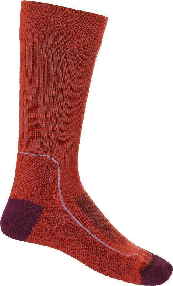 Hike+ Crew Socks - Light - Womens - Vibrant Earth / Go Berry 1