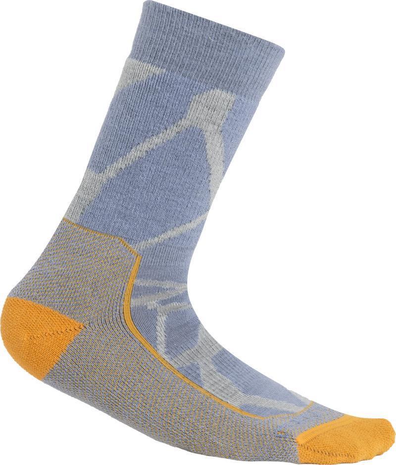 Hike+ Crew Socks - Medium - Fractured Landscapes - Womens - Ether / Kyanite / Solar 1