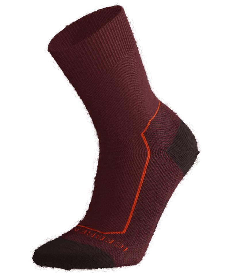 Hike+ Crew Socks - Medium - Mens - Port / Blaze / Bittersweet 1