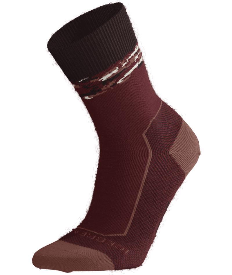 Hike+ Crew Socks - Medium - Sedimentary - Mens - Port / Cedarwood / Bittersweet 1
