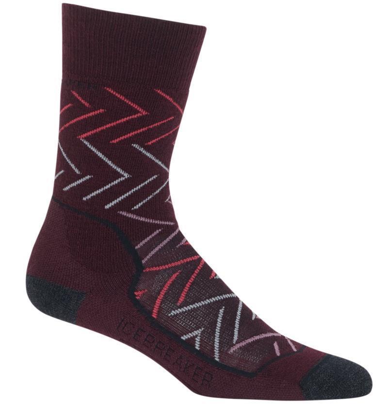 Hike+ Crew Socks - Medium - Sunrise - Womens - Velvet / Prism / Smoke 1