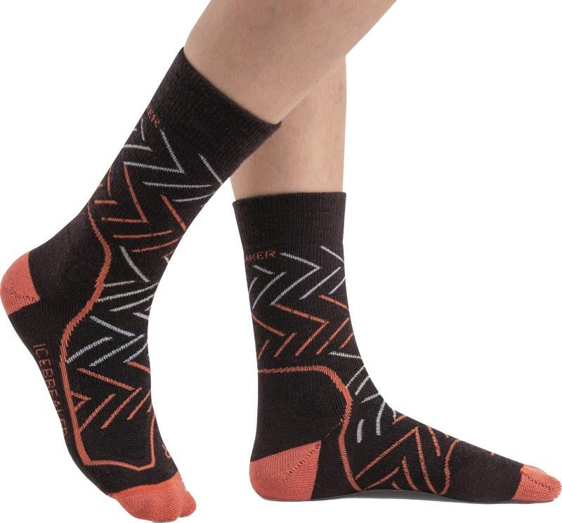 Hike+ Crew Socks - Medium - Sunrise - Womens - bittersweet / tang / ether 1