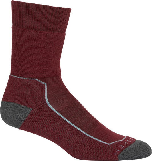 Hike+ Crew Socks - Medium - Womens - Cabernet / Hydro 1