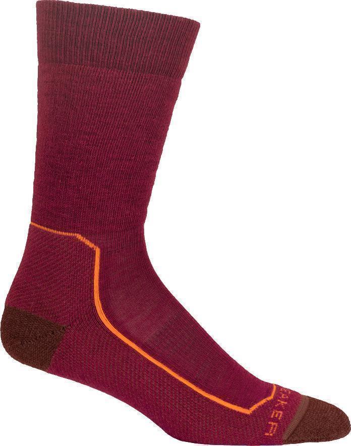 Hike+ Crew Socks - Medium - Womens - Cherry / Espresso / Flash 1