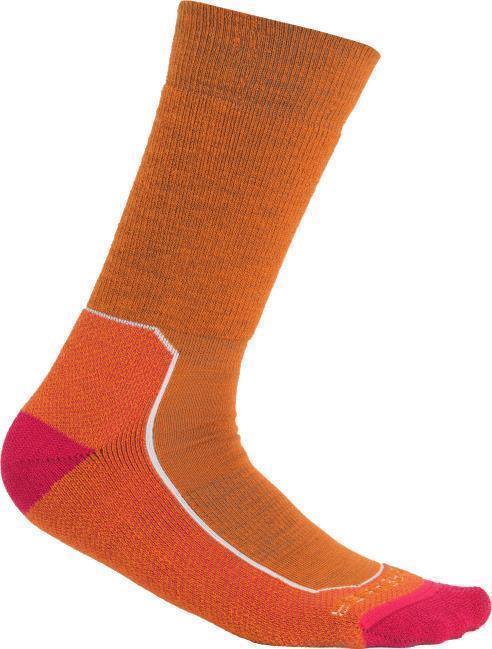 Hike+ Crew Socks - Medium - Womens - Earth / Electron Pink / Snow 1