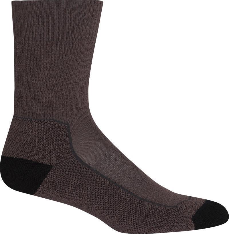 Hike+ Crew Socks - Medium - Womens - Mink / Black / Monsoon 1