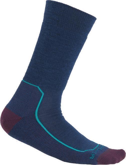 Hike+ Crew Socks - Medium - Womens - Royal Navy / Nightshade / Flux Green 1