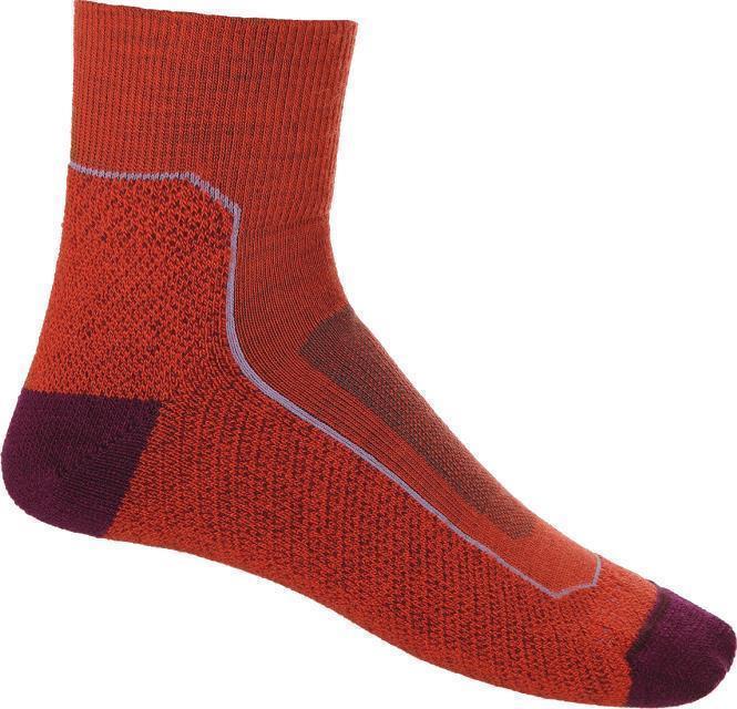Hike+ Mini Socks - Light - Womens - Vibrant Earth / Go Berry 1