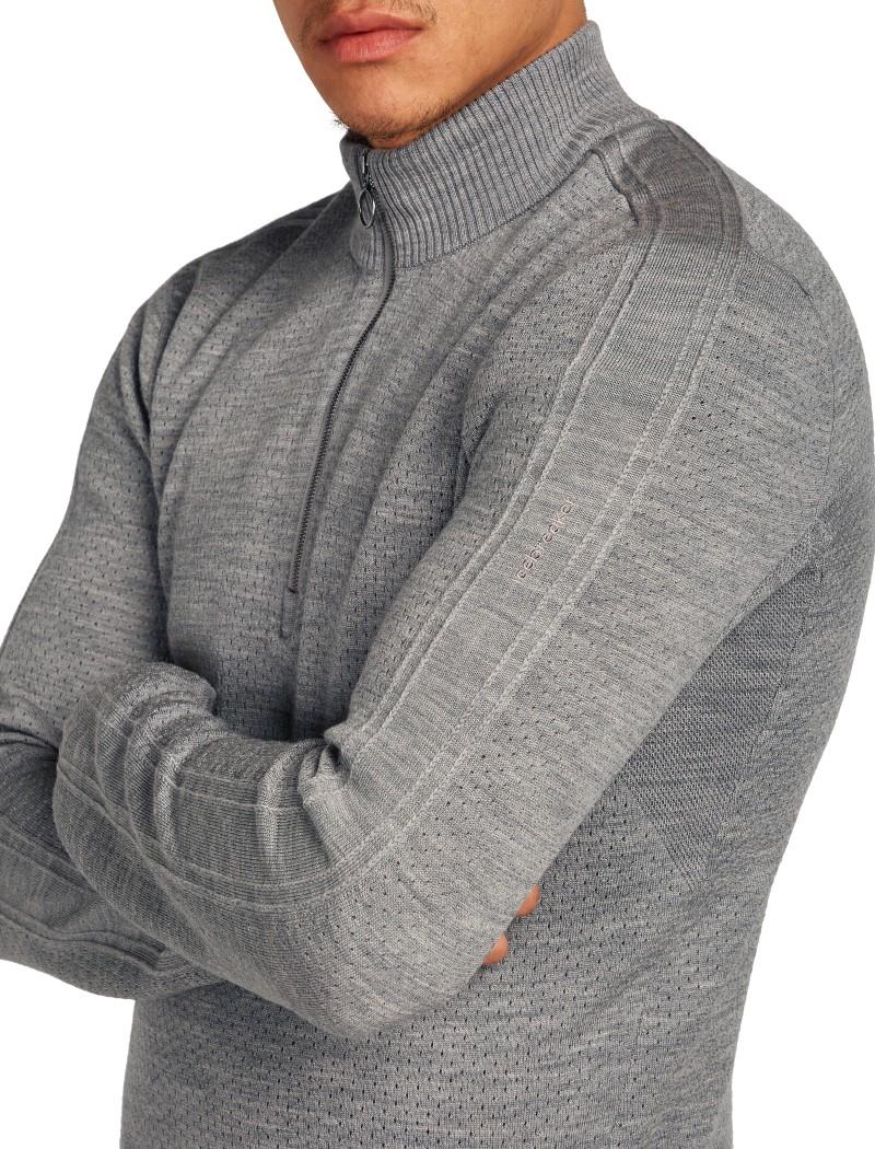 Icebreaker Anniversary Original LS Half Zip - Mens - metro heather 1
