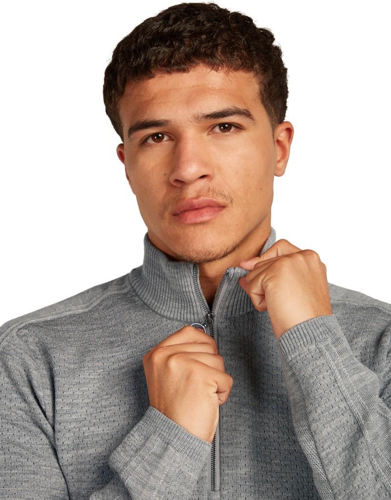 Icebreaker Anniversary Original LS Half Zip - Mens - metro heather 1