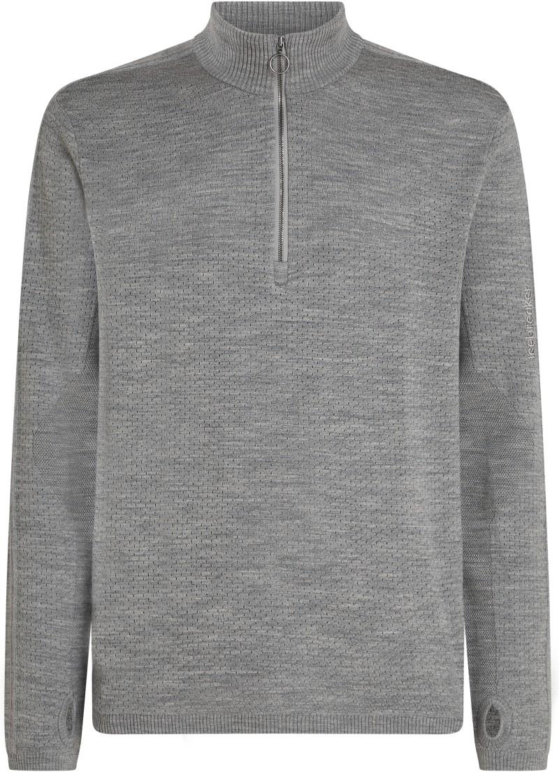 Icebreaker Anniversary Original LS Half Zip - Mens - metro heather 1