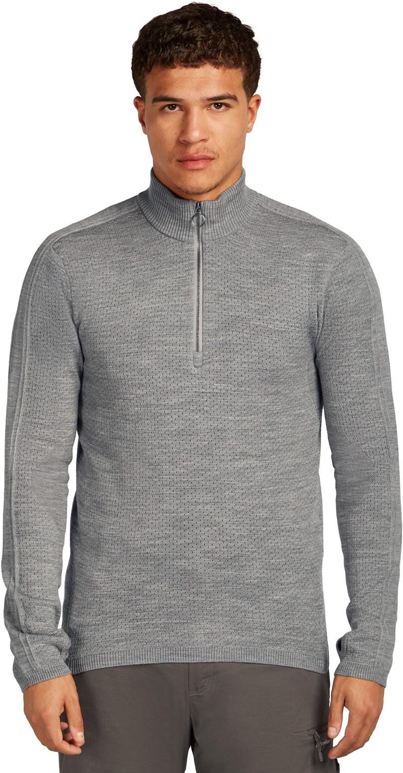 Icebreaker Anniversary Original LS Half Zip - Mens - metro heather 1