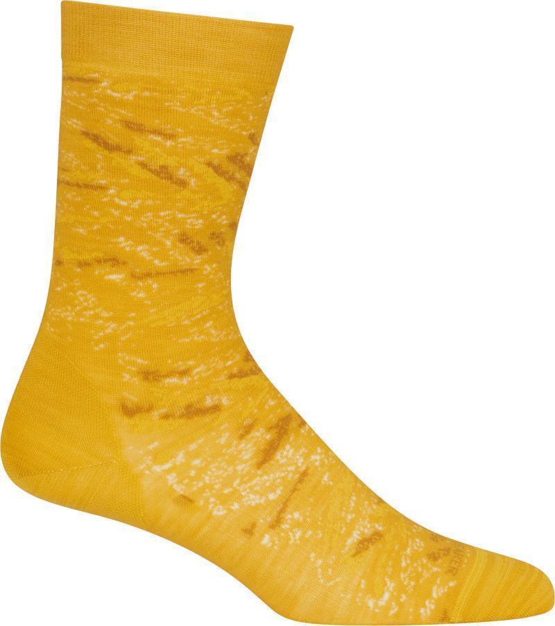LifeStyle Crew Socks - Fine Gauge - IB Glacier - Womens - Silent Gold 1