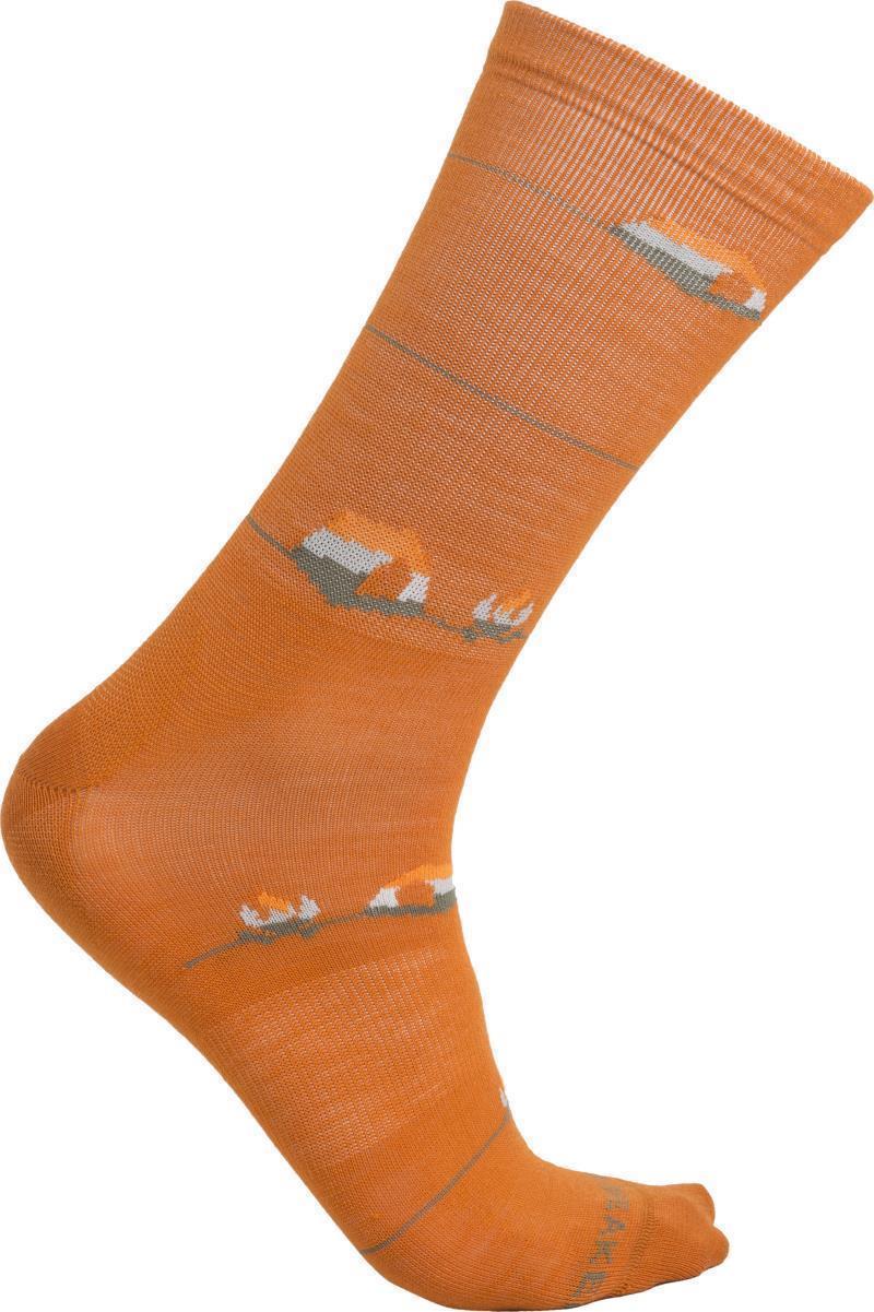 LifeStyle Crew Socks - Ultralight - Backcountry Camp - Mens - Earth / Solar / Ether 1