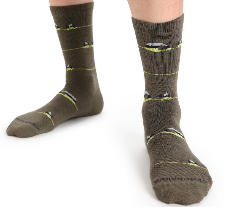 LifeStyle Crew Socks - Ultralight - Backcountry Camp - Mens - loden / royal navy / ether 1