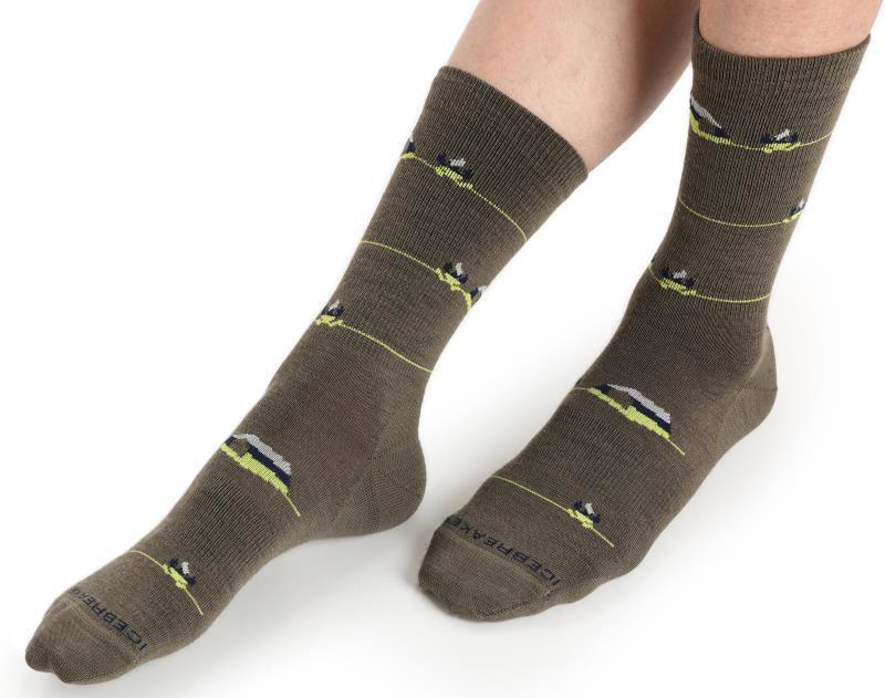 LifeStyle Crew Socks - Ultralight - Backcountry Camp - Mens - loden / royal navy / ether 1