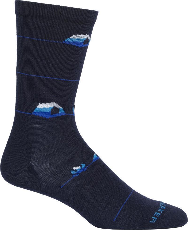 LifeStyle Crew Socks - Ultralight - Backcountry Camp - Mens - midnight navy / surf / polar / snow 1
