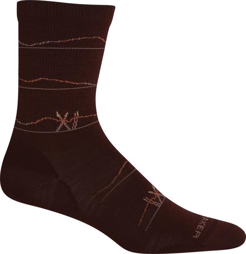 LifeStyle Crew Socks - Ultralight - Backcountry Ski - Womens - espresso / mink / clay 1