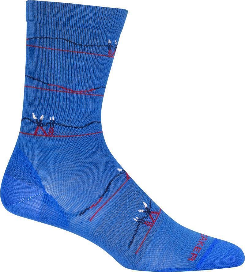 LifeStyle Crew Socks - Ultralight - Backcountry Ski - Womens - lazurite / cherry / royal navy 1