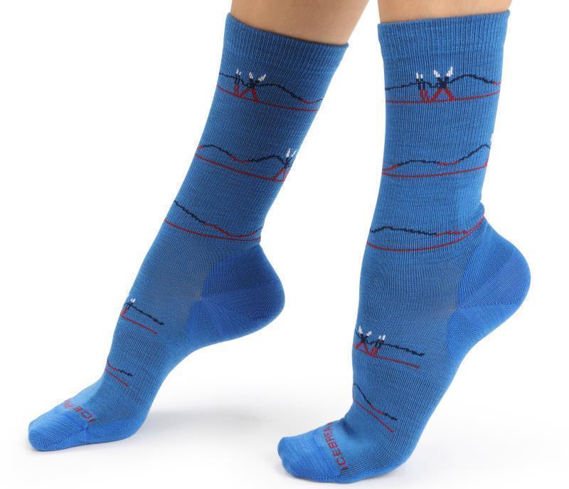 LifeStyle Crew Socks - Ultralight - Backcountry Ski - Womens - lazurite / cherry / royal navy 1