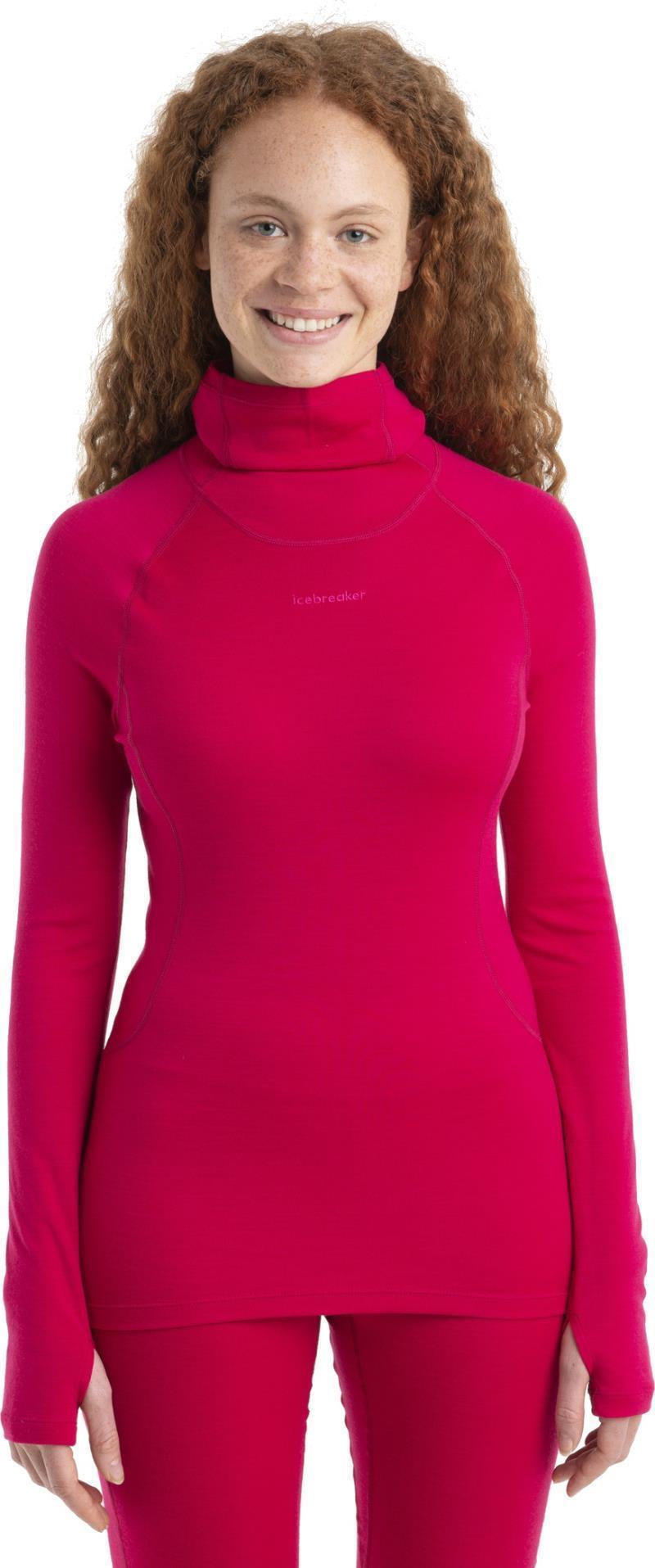 MerinoFine LS Roll Neck - Womens - Electron Pink 3