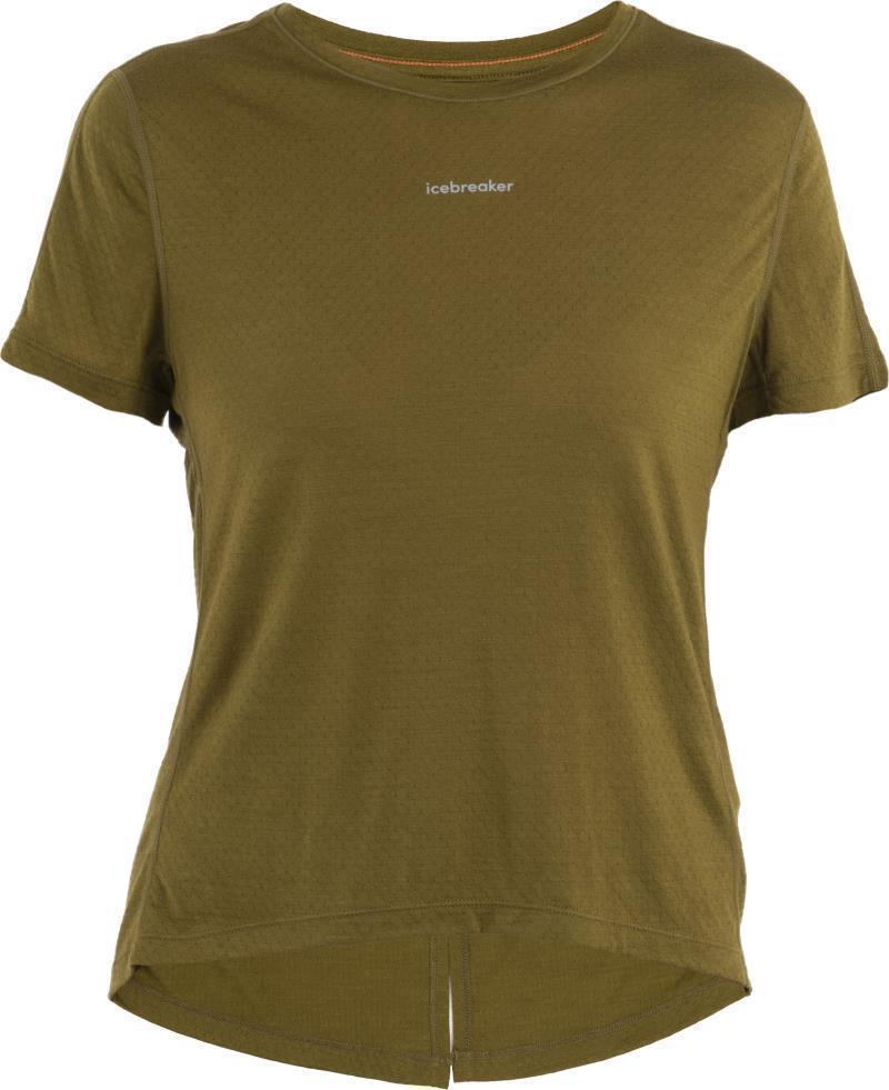 Merino 125 Cool-Lite Speed SS Slit Back Tee - Womens - Algae 1