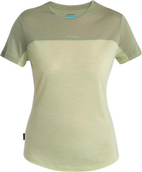 Merino 125 Cool-Lite Sphere III SS Tee - Colour Block - Womens - Glazen / Lichen / CB 1
