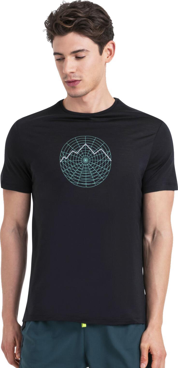 Merino 125 Cool-Lite Sphere III SS Tee - Vision Grid - Mens - Black 2