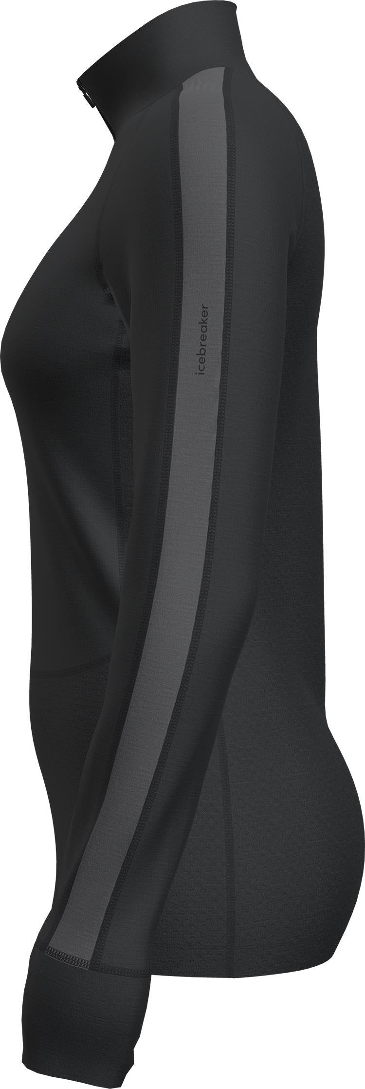 Merino 125 ZoneKnit LS Half Zip - Womens - black / graphite / cb 1