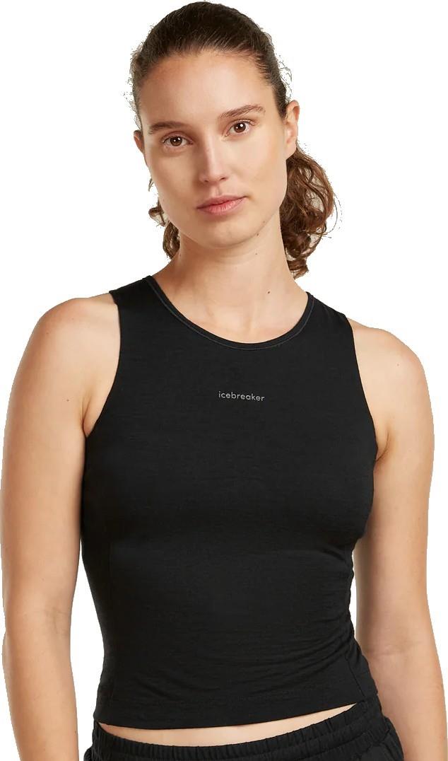 Merino 150 Active Cropped Bra-Tank - Womens - black 1