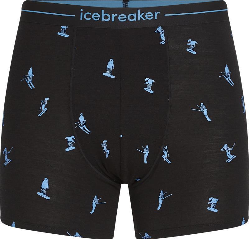 Merino 150 Anatomica Boxers Ski Day - Mens - Black / AOP 1