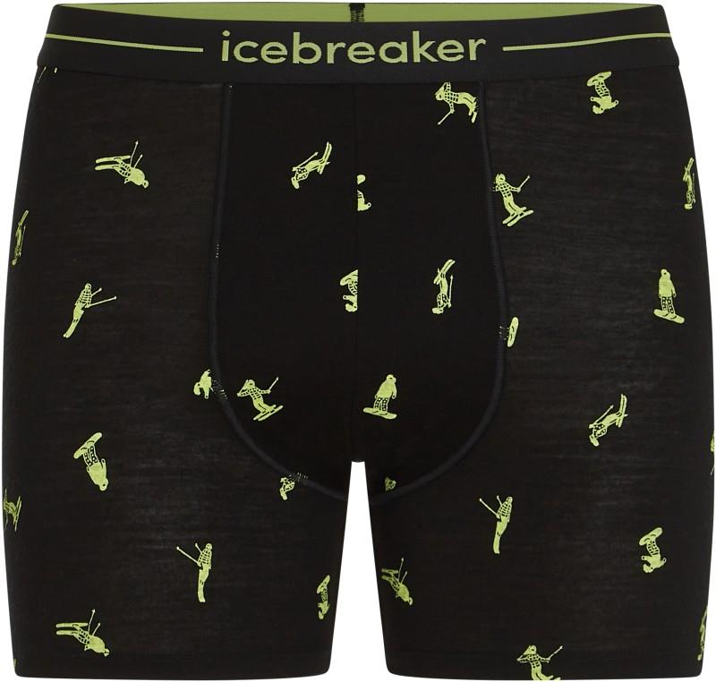 Merino 150 Anatomica Boxers Ski Day - Mens - black / peridot / aop 1