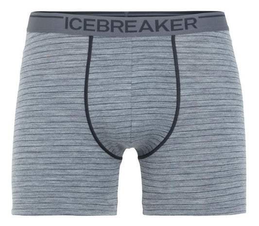 Merino 150 Anatomica Boxers - Mens - gritstone heather / black - stripe 1