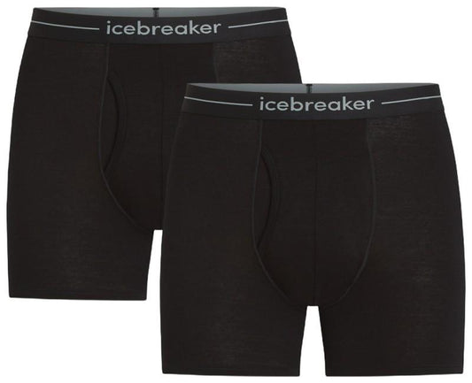 Merino 150 Anatomica Boxers with Fly - Mens - 2-Pack - black 1