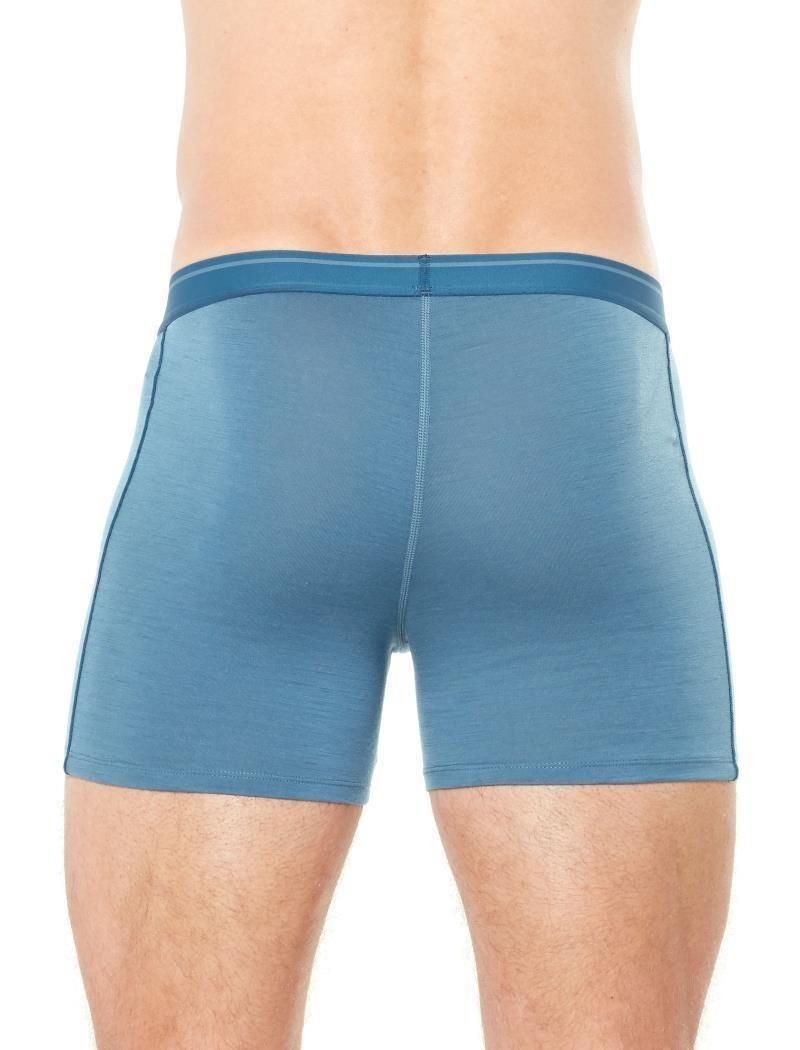 Merino 150 Anatomica Boxers with Fly - Mens - granite blue / prussian blue 1