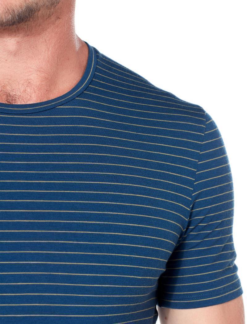 Merino 150 Anatomica SS Crewe - Mens - Prussian Blue / Ginger - Stripe 2