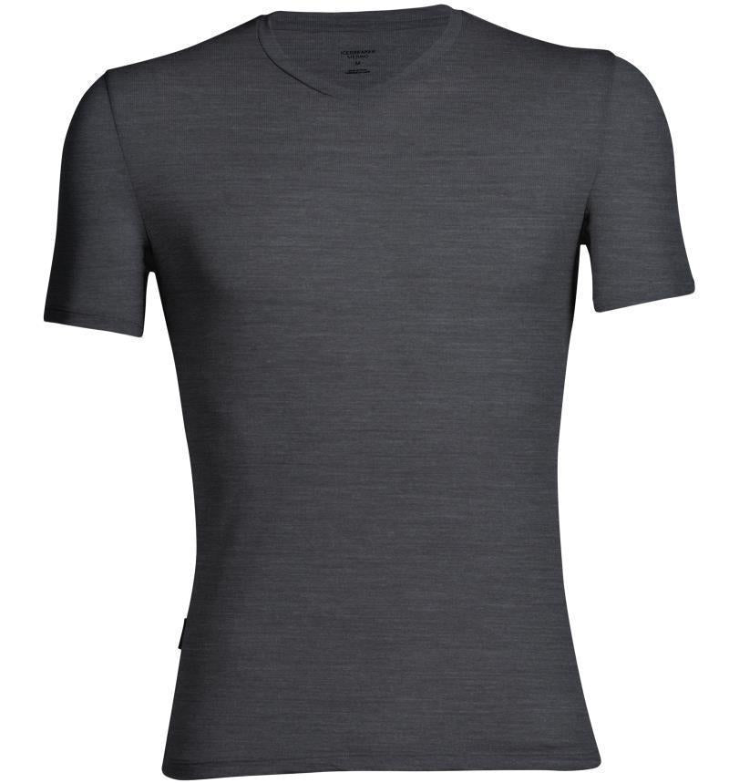 Merino 150 Anatomica SS V-Neck - Mens - Jet Heather / Black 1