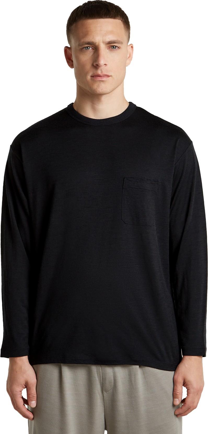 Merino 150 LS Pocket Tee - Unisex - jet heather 1