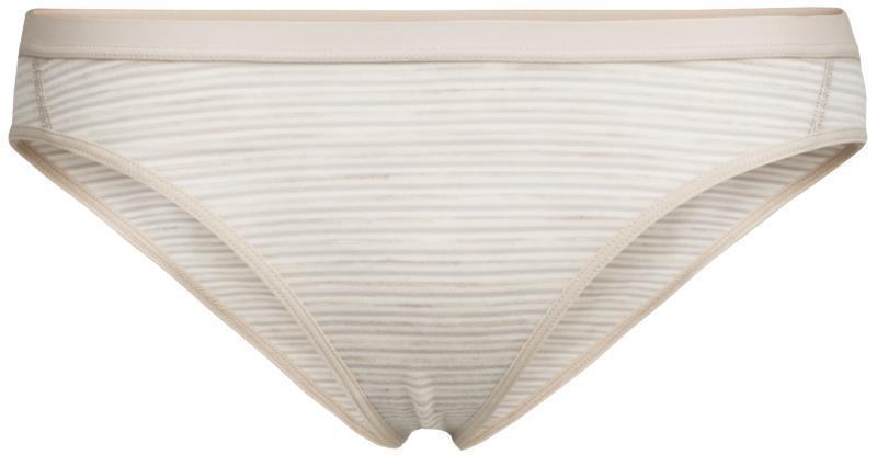 Merino 150 Siren Bikini - Womens - fawn heather / snow - stripe 1