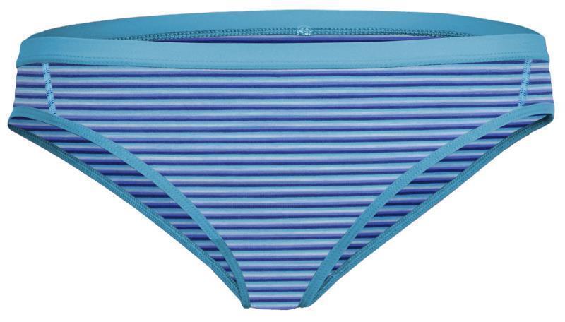 Merino 150 Siren Bikini - Womens - mist blue heather / cobalt - stripe 1