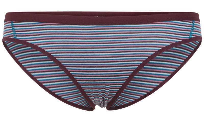 Merino 150 Siren Bikini - Womens - velvet / dew - stripe 1