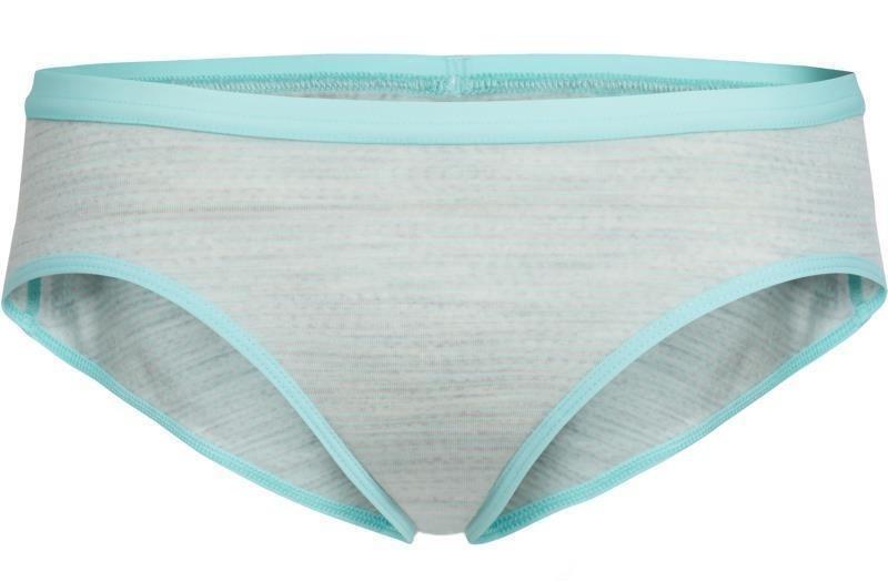 Merino 150 Siren Hipkini - Womens - blizzard heather / aqua splash - stripe 1